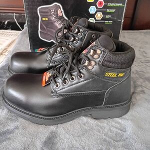 Brahma Steel Toe Men's Work Boots in Black 7.5